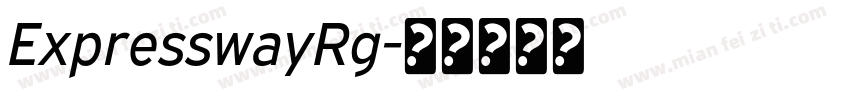 ExpresswayRg字体转换