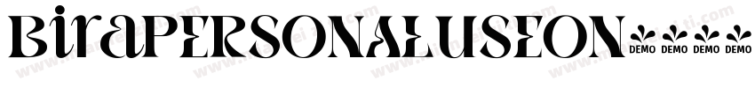 BiraPERSONALUSEON字体转换