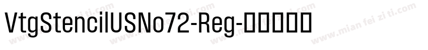 VtgStencilUSNo72-Reg字体转换