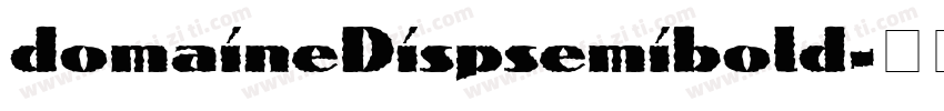 domaineDispsemibold字体转换