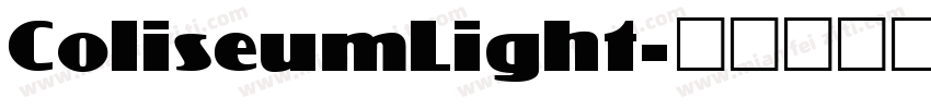 ColiseumLight字体转换