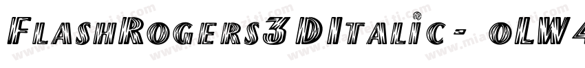 FlashRogers3DItalic-oLW4字体转换