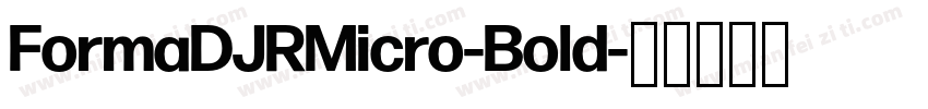 FormaDJRMicro-Bold字体转换