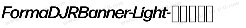 FormaDJRBanner-Light字体转换