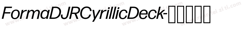 FormaDJRCyrillicDeck字体转换