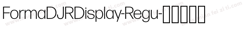 FormaDJRDisplay-Regu字体转换