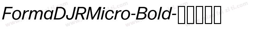 FormaDJRMicro-Bold字体转换