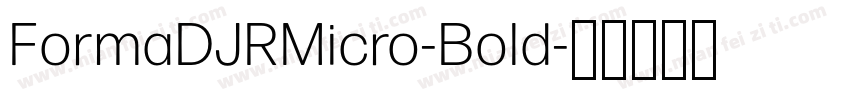 FormaDJRMicro-Bold字体转换