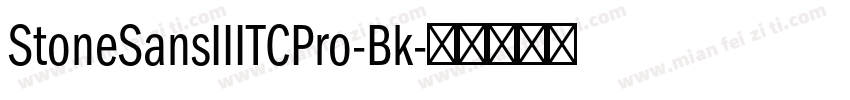 StoneSansIIITCPro-Bk字体转换