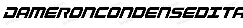 DameronCondensedItal字体转换