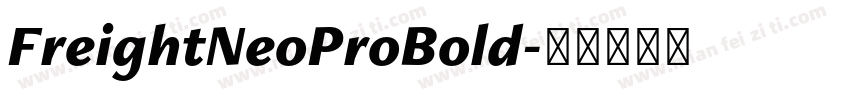 FreightNeoProBold字体转换