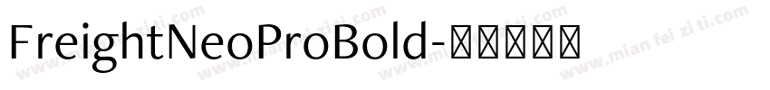 FreightNeoProBold字体转换
