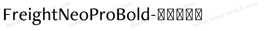 FreightNeoProBold字体转换