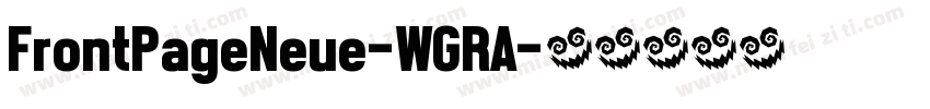 FrontPageNeue-WGRA字体转换
