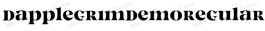 DapplegrimDemoRegular-ODop字体转换