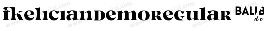 FelicianDemoRegular-gx2rE字体转换