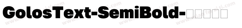 GolosText-SemiBold字体转换