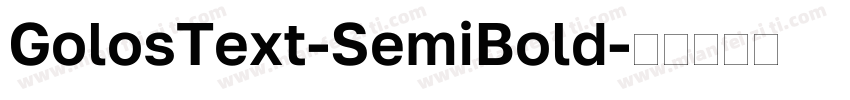 GolosText-SemiBold字体转换