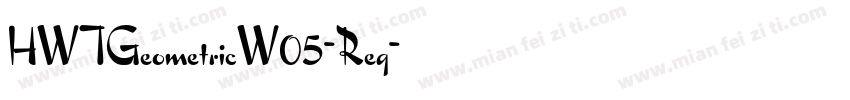 HWTGeometricW05-Reg字体转换