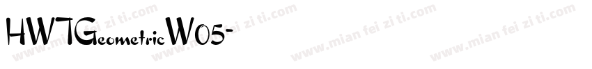 HWTGeometricW05字体转换