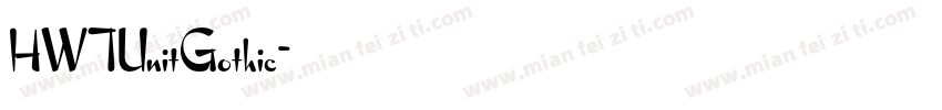 HWTUnitGothic字体转换