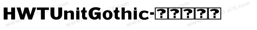 HWTUnitGothic字体转换