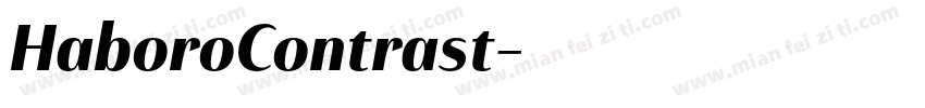 HaboroContrast字体转换