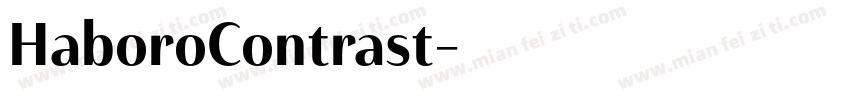 HaboroContrast字体转换