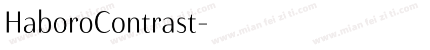HaboroContrast字体转换