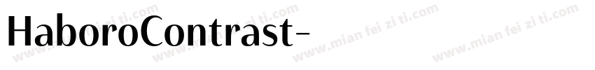 HaboroContrast字体转换