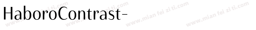 HaboroContrast字体转换