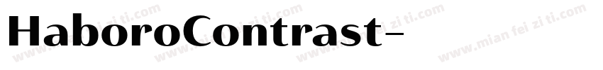 HaboroContrast字体转换