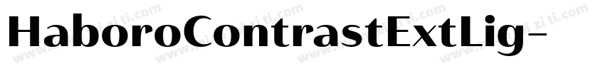 HaboroContrastExtLig字体转换