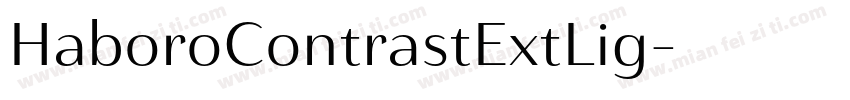 HaboroContrastExtLig字体转换