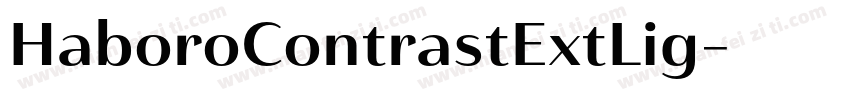HaboroContrastExtLig字体转换