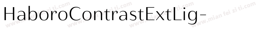 HaboroContrastExtLig字体转换