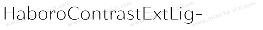 HaboroContrastExtLig字体转换