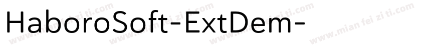 HaboroSoft-ExtDem字体转换