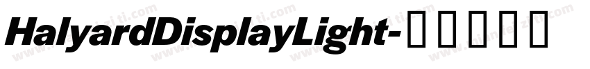 HalyardDisplayLight字体转换
