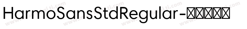 HarmoSansStdRegular字体转换