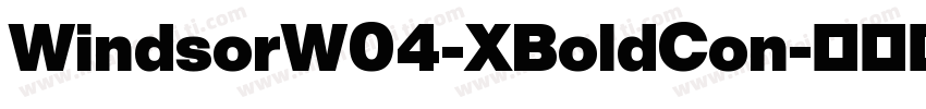 WindsorW04-XBoldCon字体转换