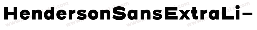 HendersonSansExtraLi字体转换