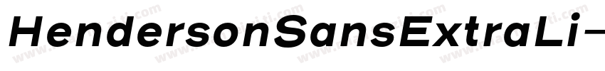 HendersonSansExtraLi字体转换