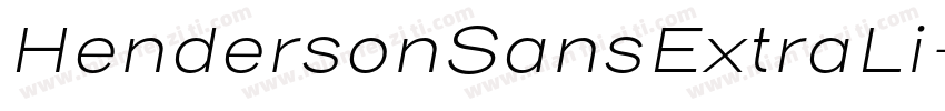 HendersonSansExtraLi字体转换