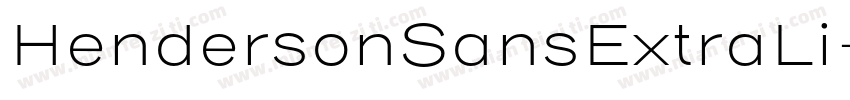 HendersonSansExtraLi字体转换
