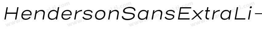 HendersonSansExtraLi字体转换