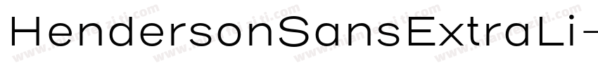 HendersonSansExtraLi字体转换