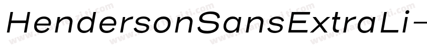 HendersonSansExtraLi字体转换