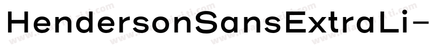 HendersonSansExtraLi字体转换