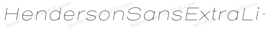 HendersonSansExtraLi字体转换